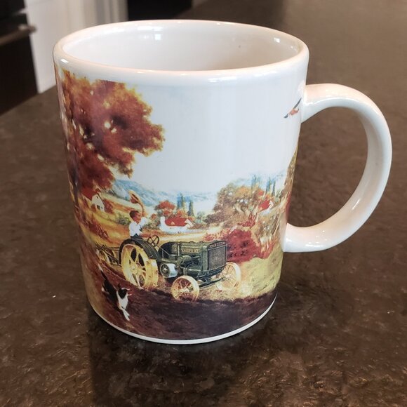 4 John Deere Coffee Mugs Cups Licensed Collectibles Gibson Farm Tractor - Picture 8 of 8